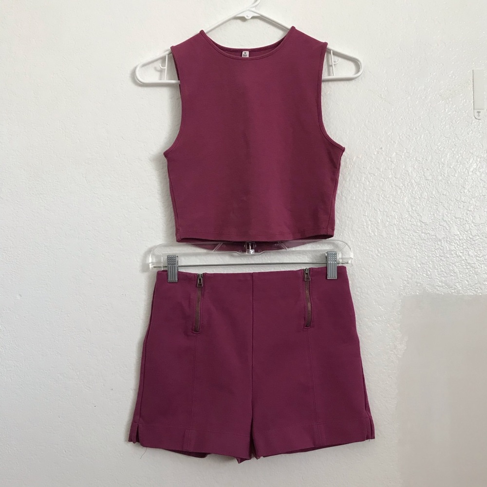 Aritzia brand, Sunday Best crop top & shorts set